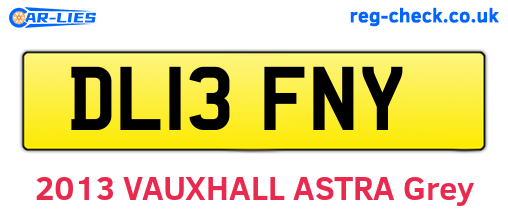 DL13FNY are the vehicle registration plates.