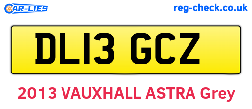 DL13GCZ are the vehicle registration plates.