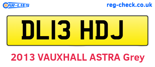 DL13HDJ are the vehicle registration plates.