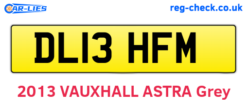 DL13HFM are the vehicle registration plates.