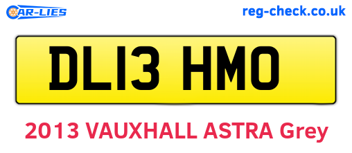 DL13HMO are the vehicle registration plates.