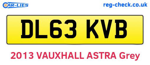 DL63KVB are the vehicle registration plates.