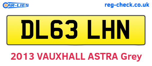 DL63LHN are the vehicle registration plates.
