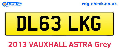 DL63LKG are the vehicle registration plates.