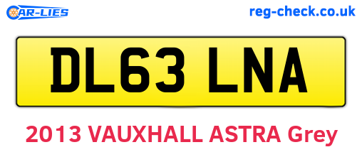 DL63LNA are the vehicle registration plates.