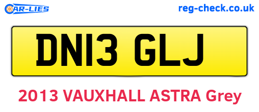 DN13GLJ are the vehicle registration plates.