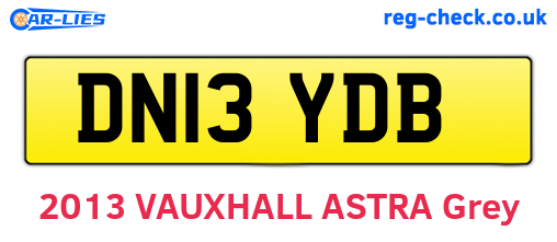 DN13YDB are the vehicle registration plates.