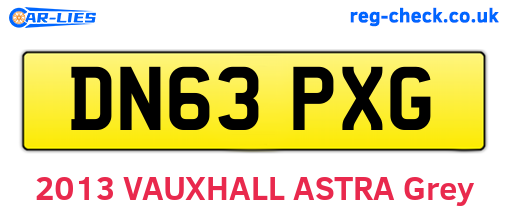 DN63PXG are the vehicle registration plates.