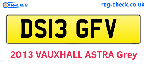 DS13GFV are the vehicle registration plates.