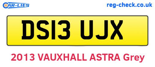 DS13UJX are the vehicle registration plates.