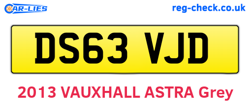DS63VJD are the vehicle registration plates.