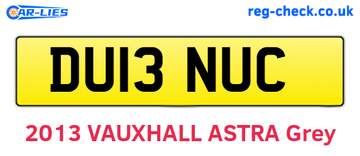 DU13NUC are the vehicle registration plates.