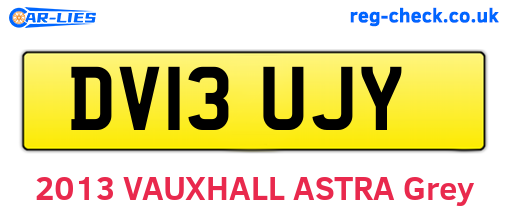 DV13UJY are the vehicle registration plates.