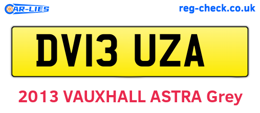 DV13UZA are the vehicle registration plates.