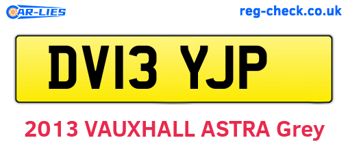 DV13YJP are the vehicle registration plates.