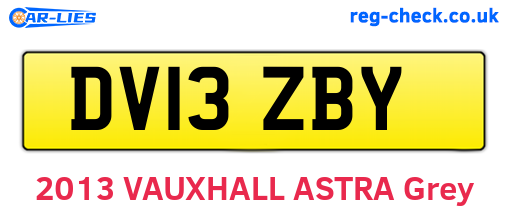 DV13ZBY are the vehicle registration plates.