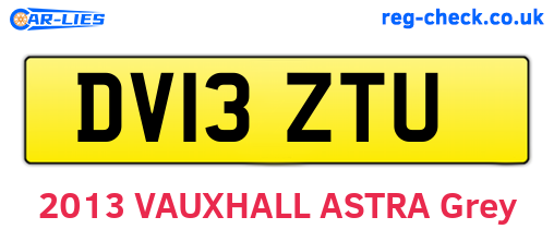 DV13ZTU are the vehicle registration plates.