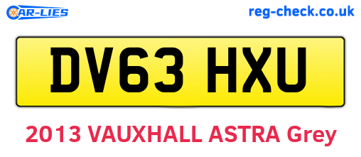 DV63HXU are the vehicle registration plates.