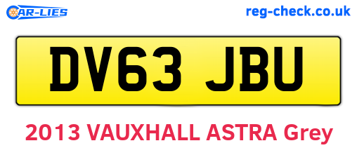 DV63JBU are the vehicle registration plates.