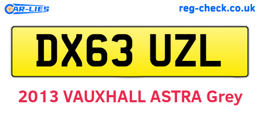 DX63UZL are the vehicle registration plates.