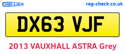 DX63VJF are the vehicle registration plates.