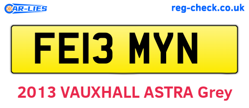 FE13MYN are the vehicle registration plates.