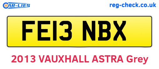 FE13NBX are the vehicle registration plates.