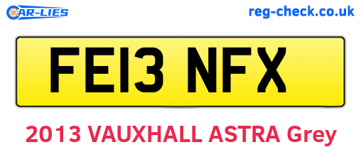 FE13NFX are the vehicle registration plates.