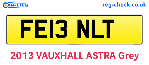 FE13NLT are the vehicle registration plates.
