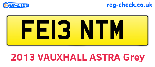 FE13NTM are the vehicle registration plates.