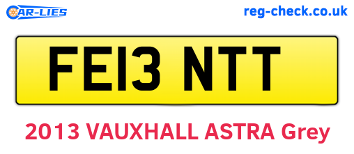 FE13NTT are the vehicle registration plates.