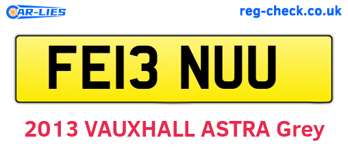 FE13NUU are the vehicle registration plates.