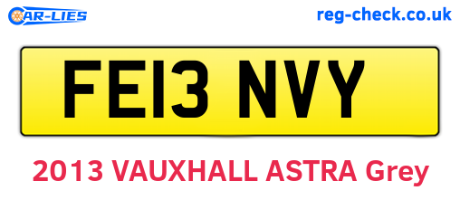 FE13NVY are the vehicle registration plates.