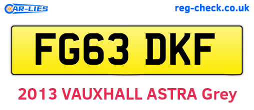 FG63DKF are the vehicle registration plates.
