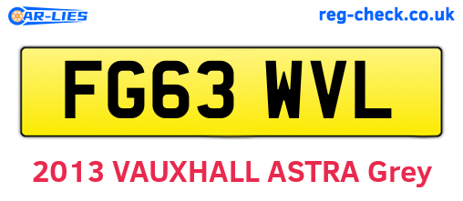 FG63WVL are the vehicle registration plates.