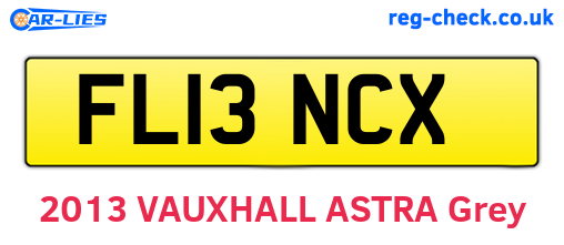 FL13NCX are the vehicle registration plates.