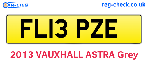 FL13PZE are the vehicle registration plates.