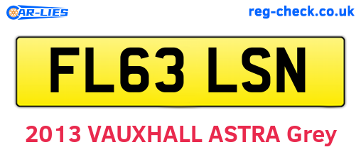 FL63LSN are the vehicle registration plates.