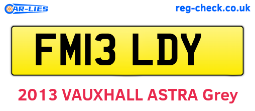 FM13LDY are the vehicle registration plates.