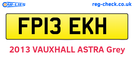 FP13EKH are the vehicle registration plates.
