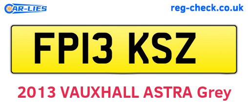 FP13KSZ are the vehicle registration plates.