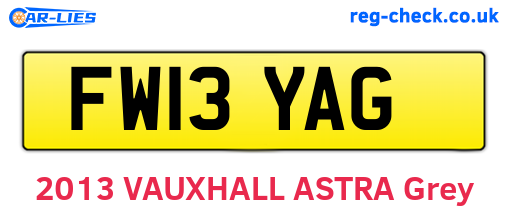 FW13YAG are the vehicle registration plates.