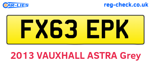 FX63EPK are the vehicle registration plates.