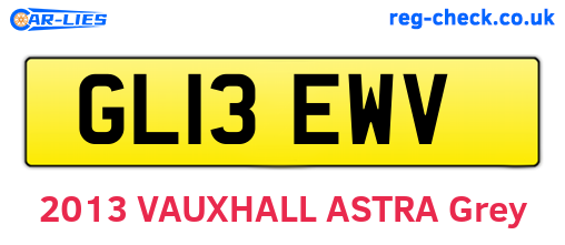 GL13EWV are the vehicle registration plates.