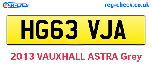 HG63VJA are the vehicle registration plates.