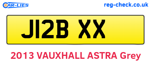 J12BXX are the vehicle registration plates.