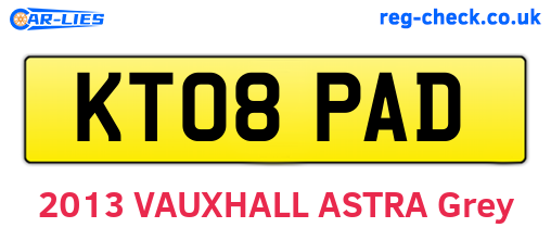 KT08PAD are the vehicle registration plates.