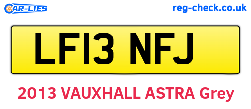 LF13NFJ are the vehicle registration plates.