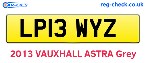 LP13WYZ are the vehicle registration plates.