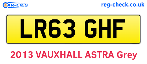 LR63GHF are the vehicle registration plates.